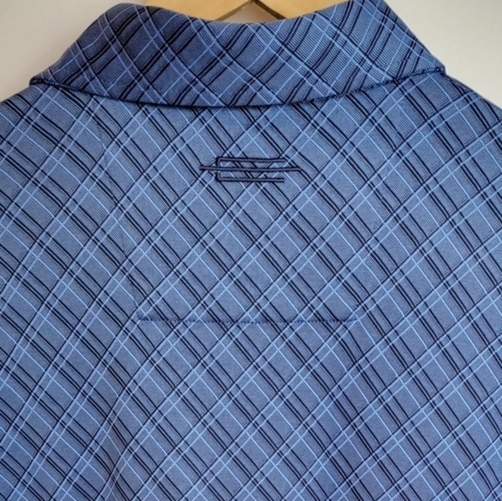 Carnoustie Performance Golf Polo Men's Large Navy & Light Blue - Picture 6 of 7
